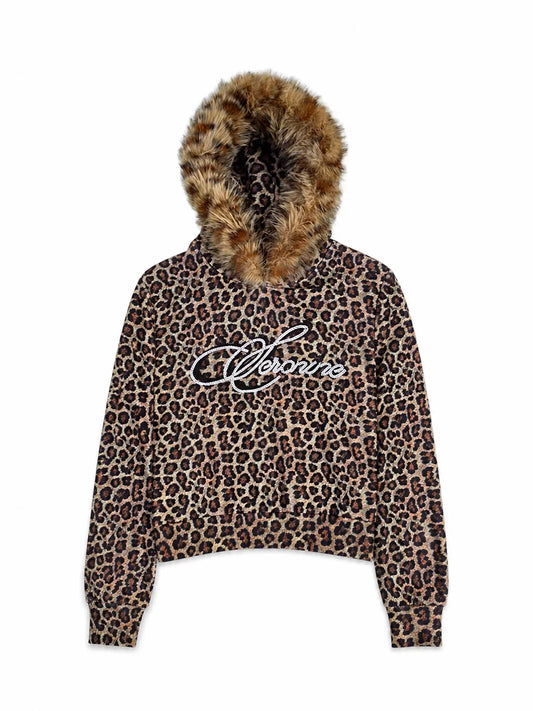 VAR-40 leopard hoodie men front view in a SERONINE streetwear outfit