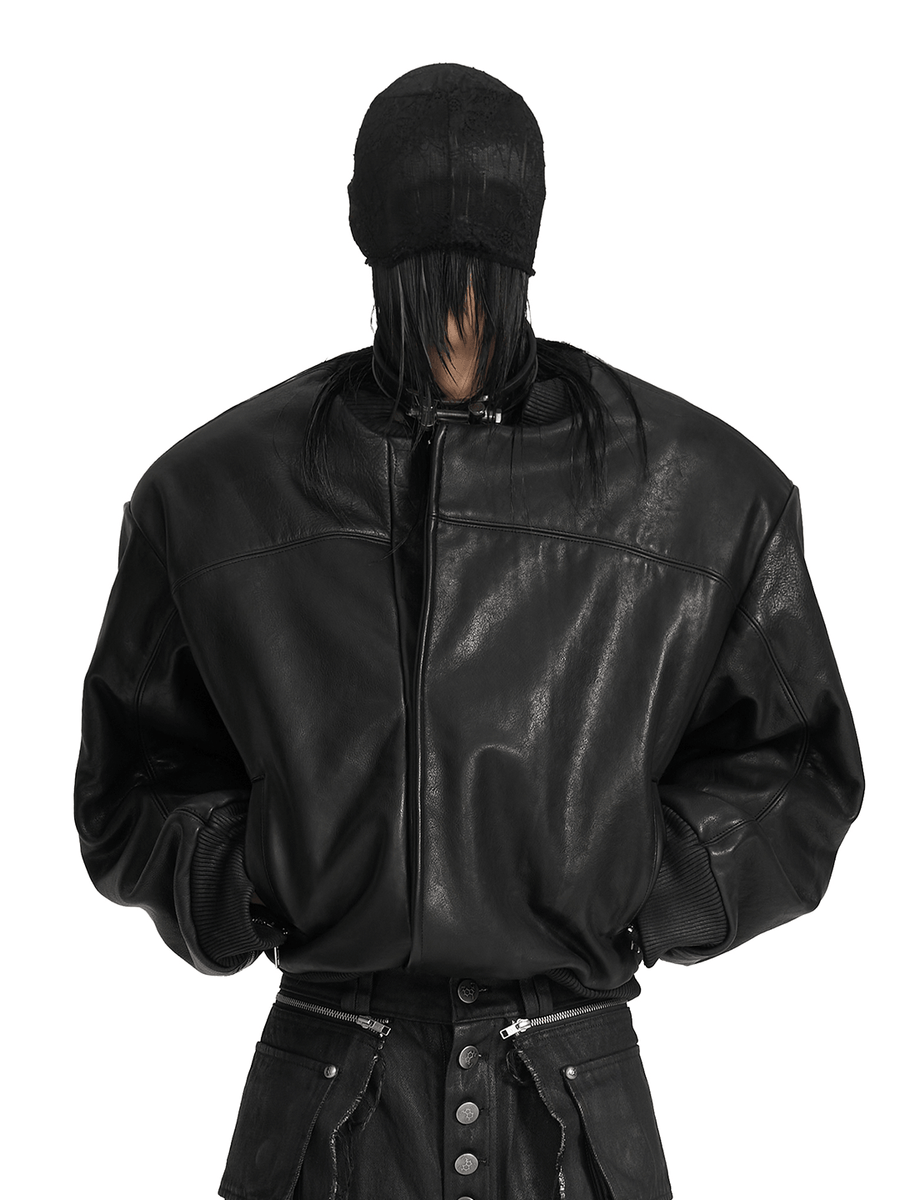 VAR-45｜Rift Form · Zip-Sleeve Leather Bomber