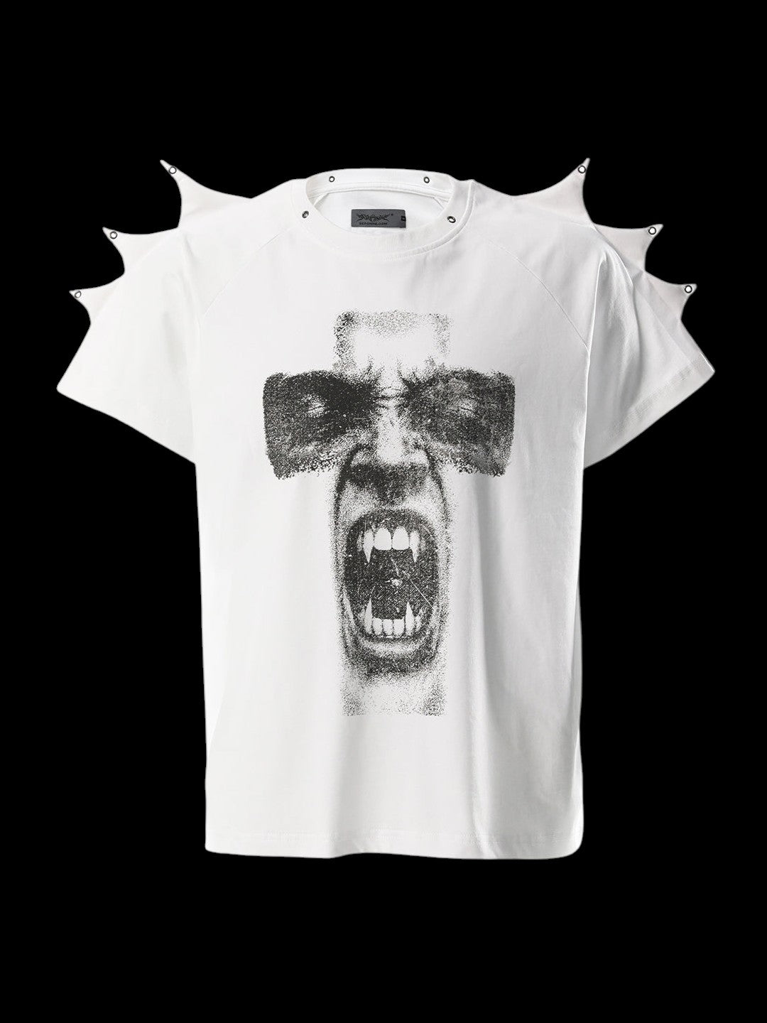 SERONINE SER-GUIL Spinal Guilt Spiked Graphic Tee - front flat lay