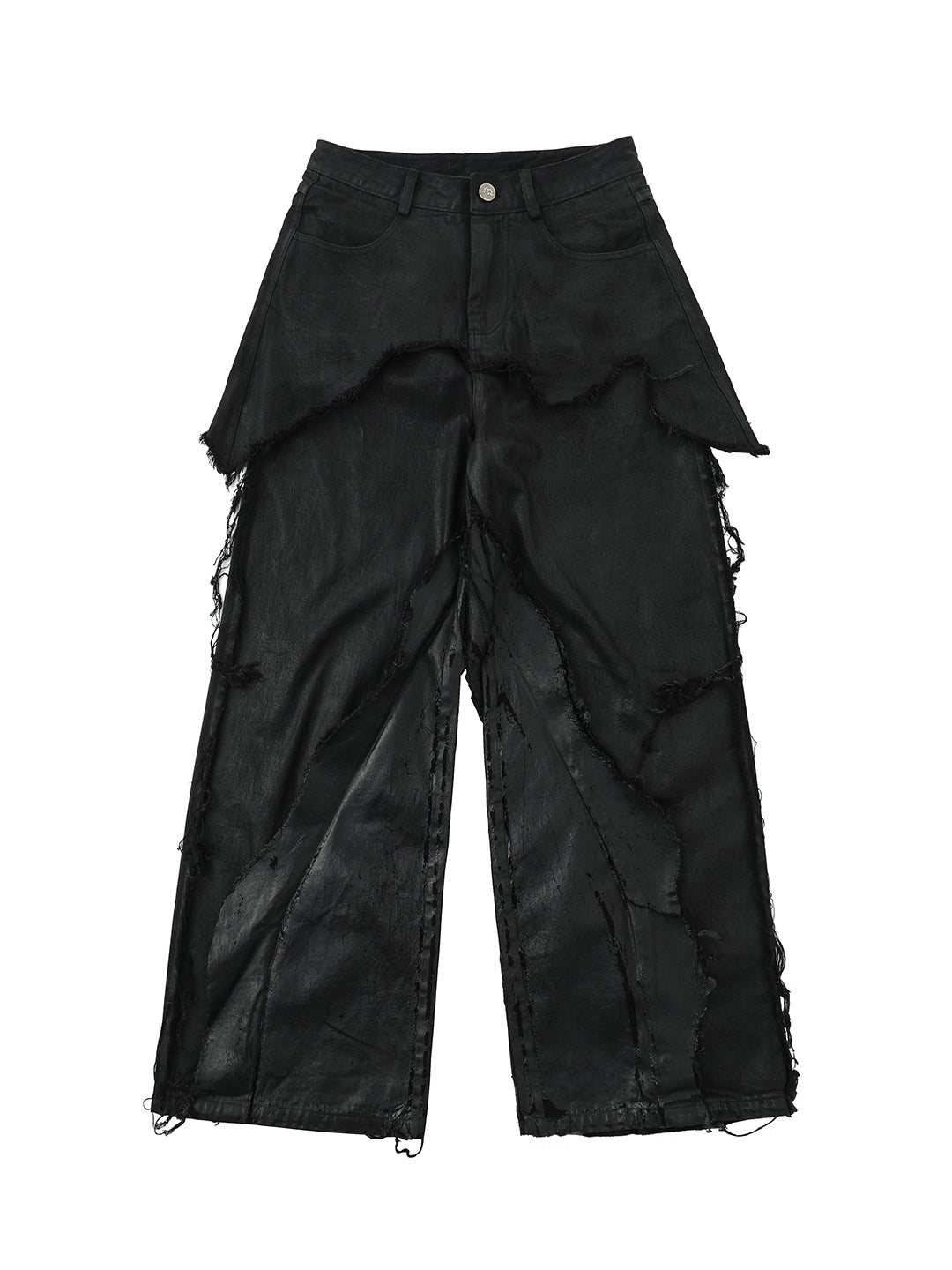 VAR-46｜Oathbreak · Blackfilm Wax-Crack Denim Pants
