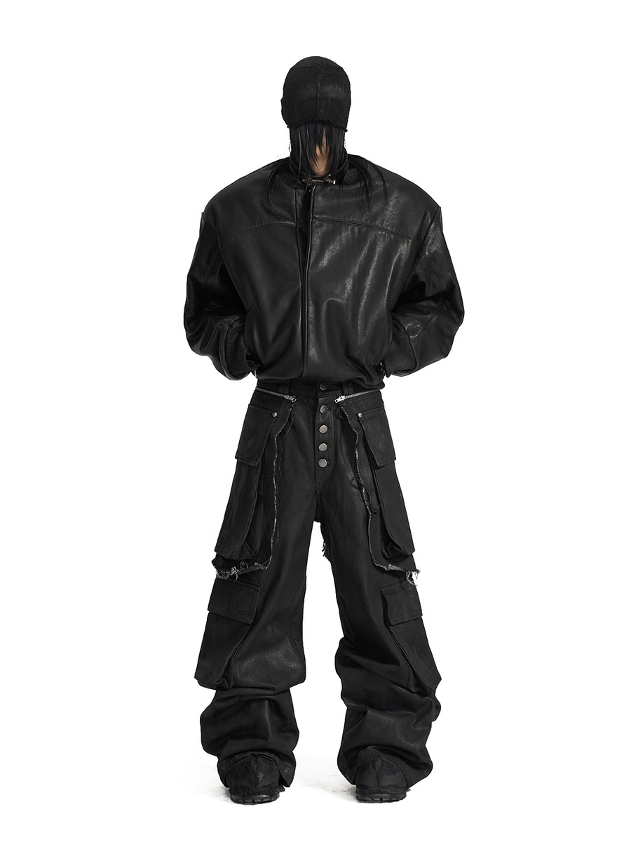 VAR-45｜Rift Form · Zip-Sleeve Leather Bomber