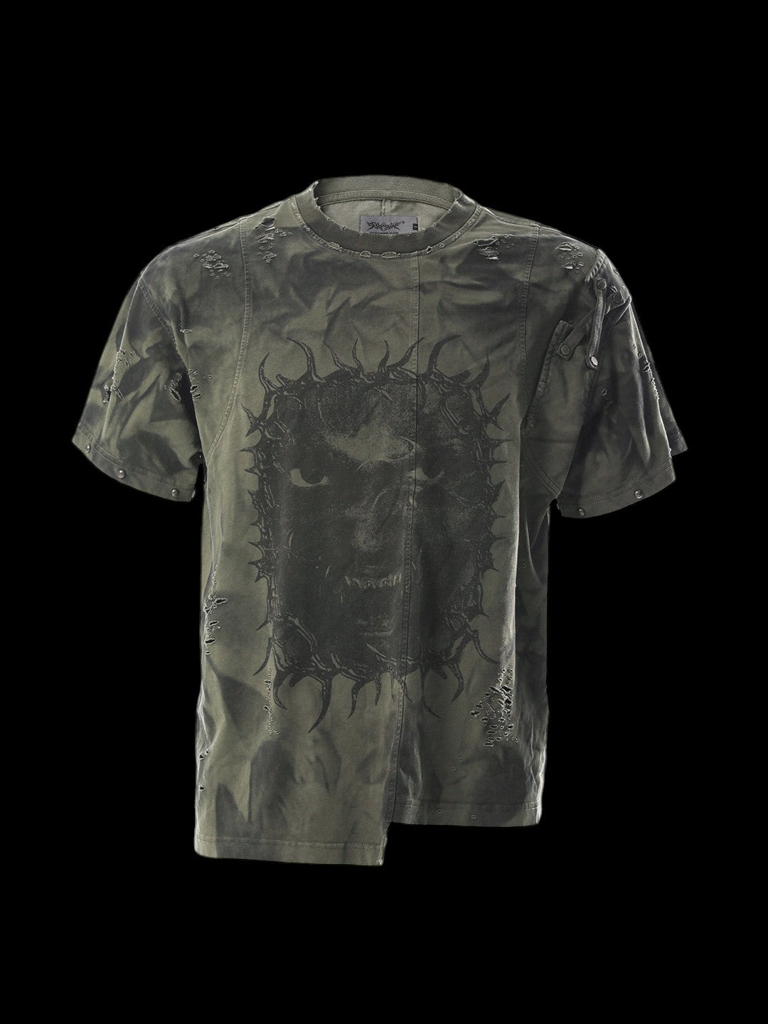 SERONINE SER-RAG3 Thorn Mutant Distressed Graphic Tee - front flat lay