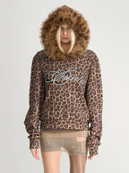 VAR-40｜Predator Leopard · Faux-Fur Hood Hoodie