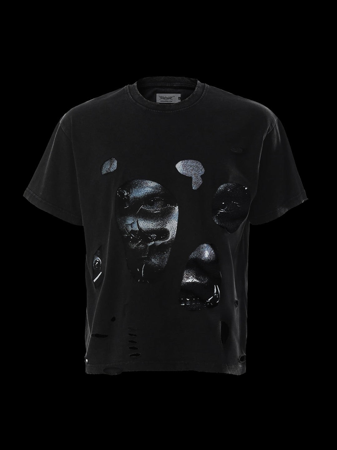 SERONINE SER-OBS3 Laceration Observer Cutout Graphic Tee - front flat lay