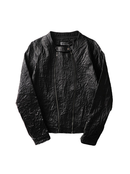 CTX-51 Waxed Texture Crackle Double-Zip Jacket product image