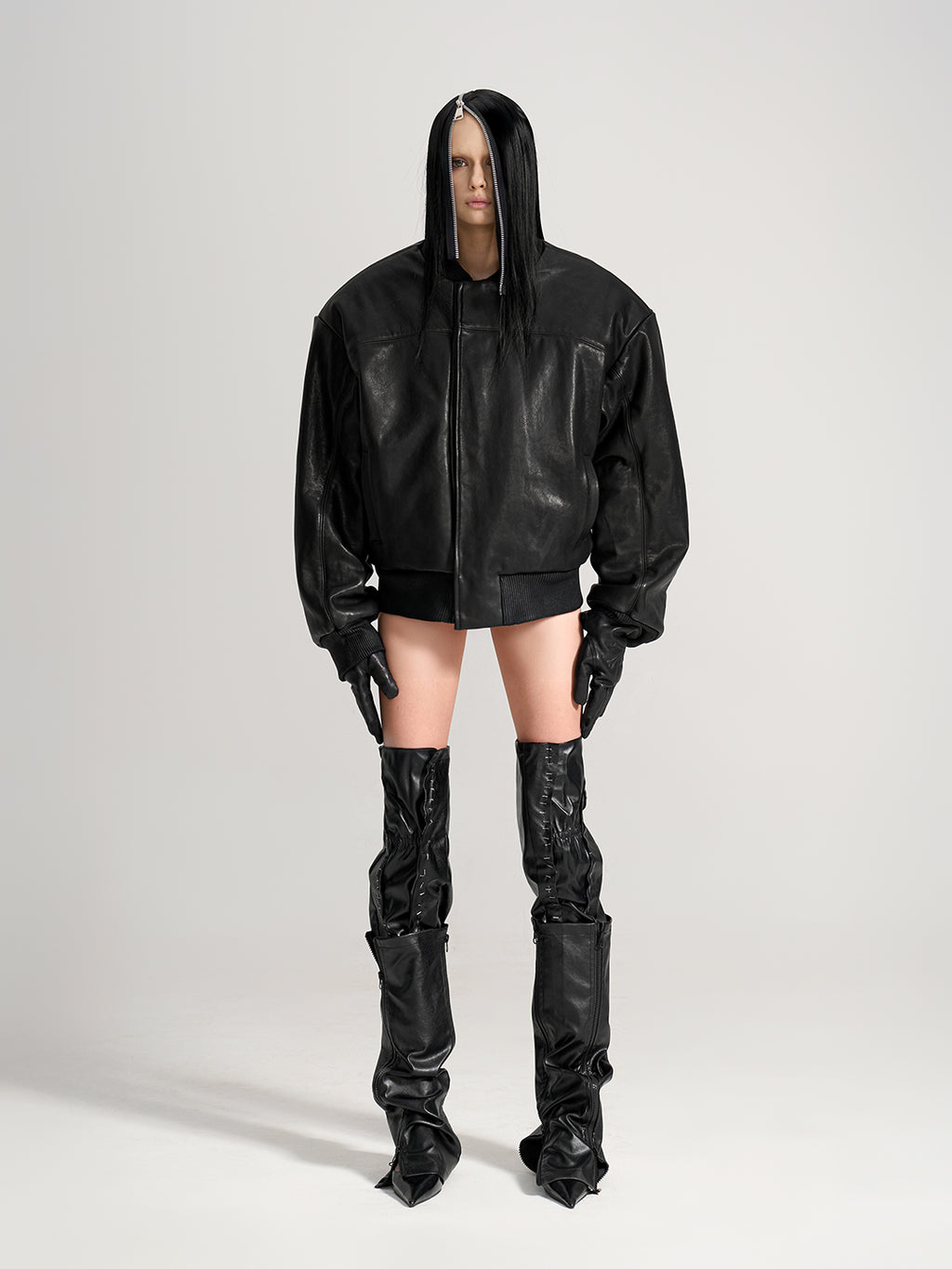 VAR-45｜Rift Form · Zip-Sleeve Leather Bomber