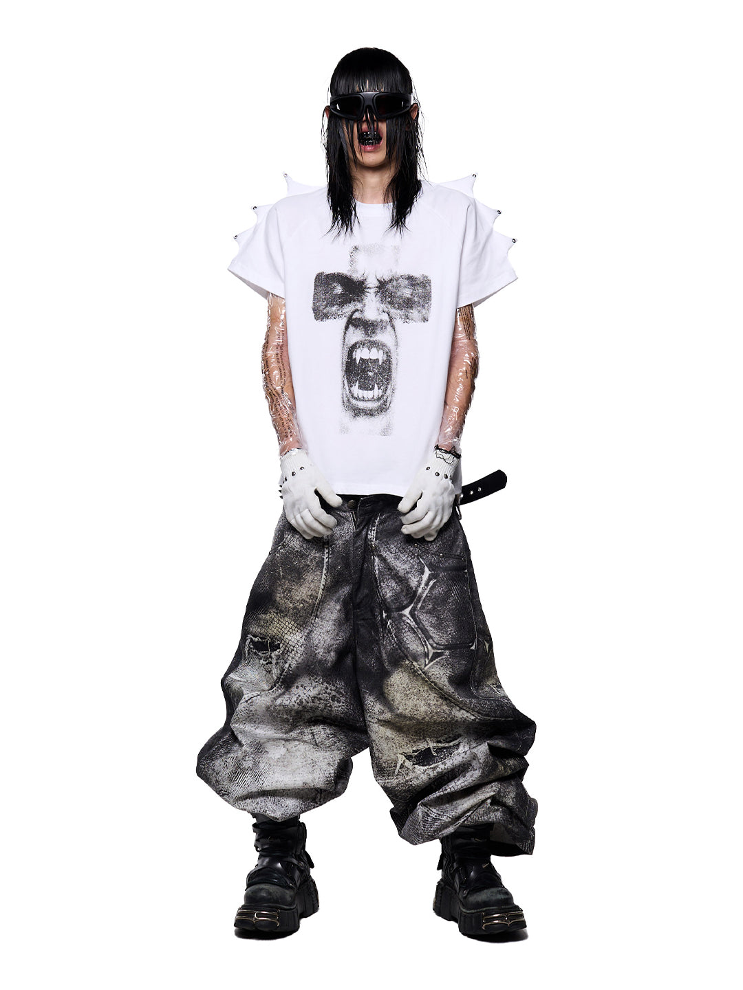 product angle 14 of SERONINE SER-GUIL white graphic tee for white graphic tee men styling