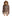 SERONINE VAR-40 Leopard Print Faux-Fur Hood Hoodie - front hood and chest view on model