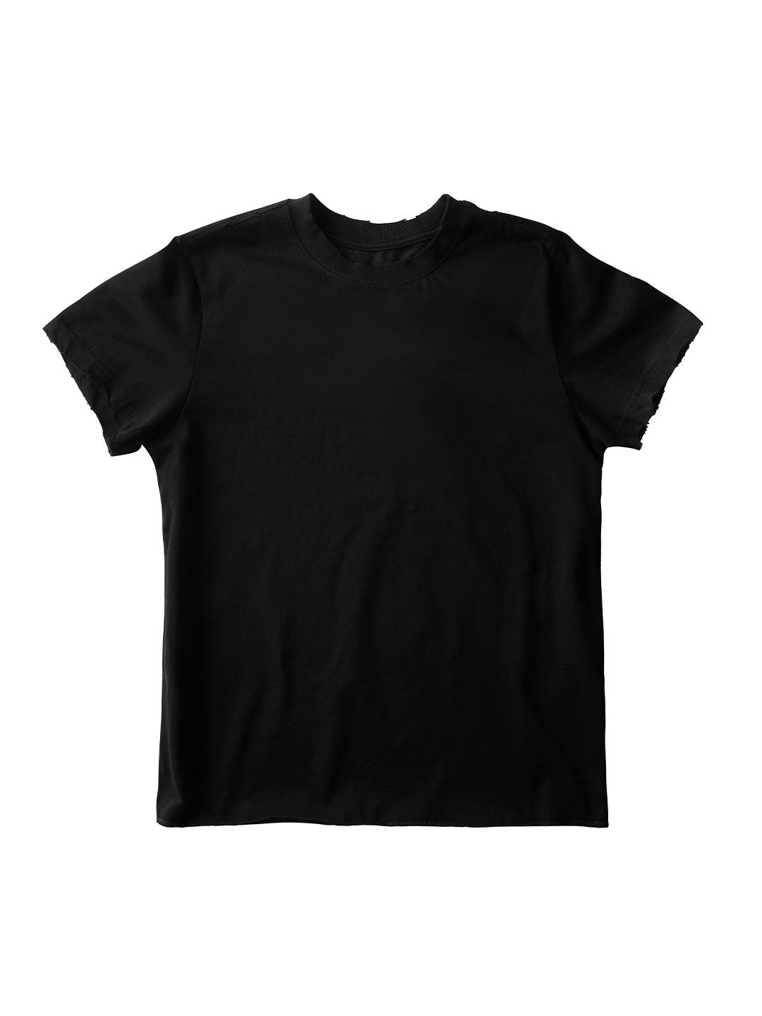 SERONINE CTX-50 black skin etching graphic T-shirt with distressed ribbing