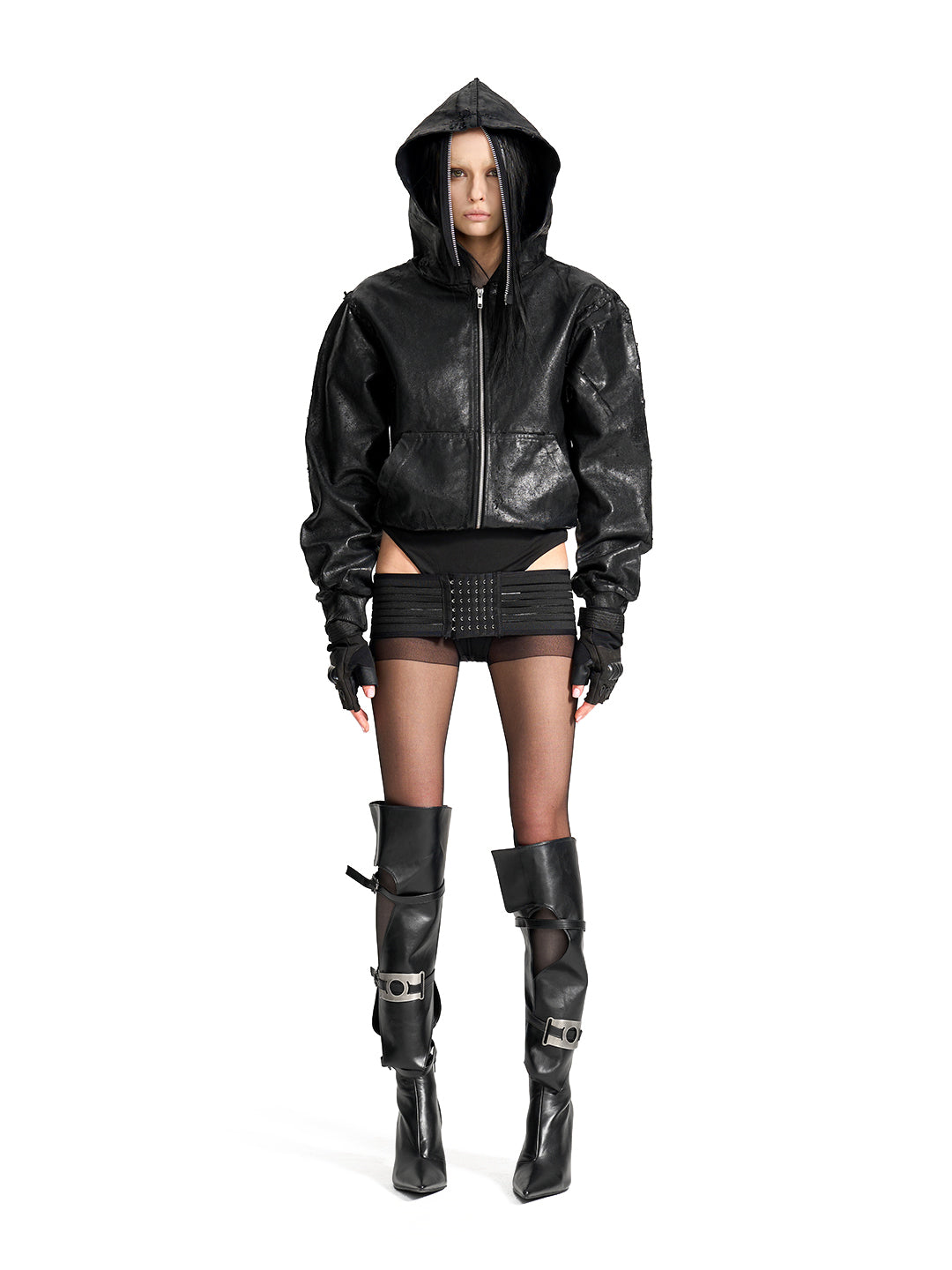 VAR-44｜Molting Shell · Coated-Canvas Zip Hoodie