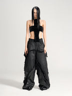 VAR-46｜Oathbreak · Blackfilm Wax-Crack Denim Pants