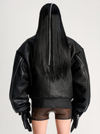 VAR-45｜Rift Form · Zip-Sleeve Leather Bomber