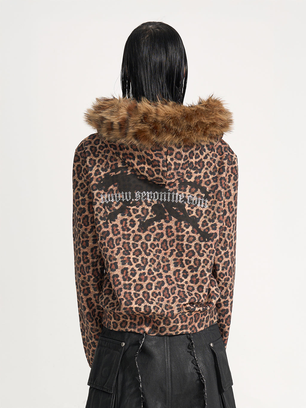 VAR-40｜Predator Leopard · Faux-Fur Hood Hoodie