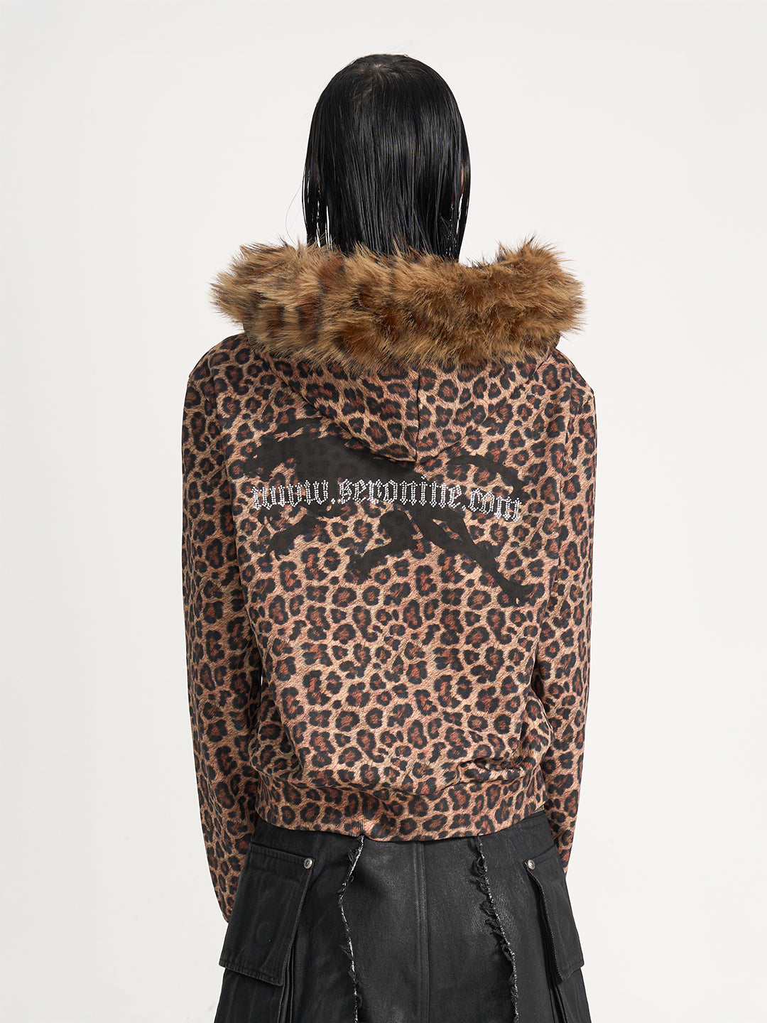VAR-40｜Predator Leopard · Faux-Fur Hood Hoodie
