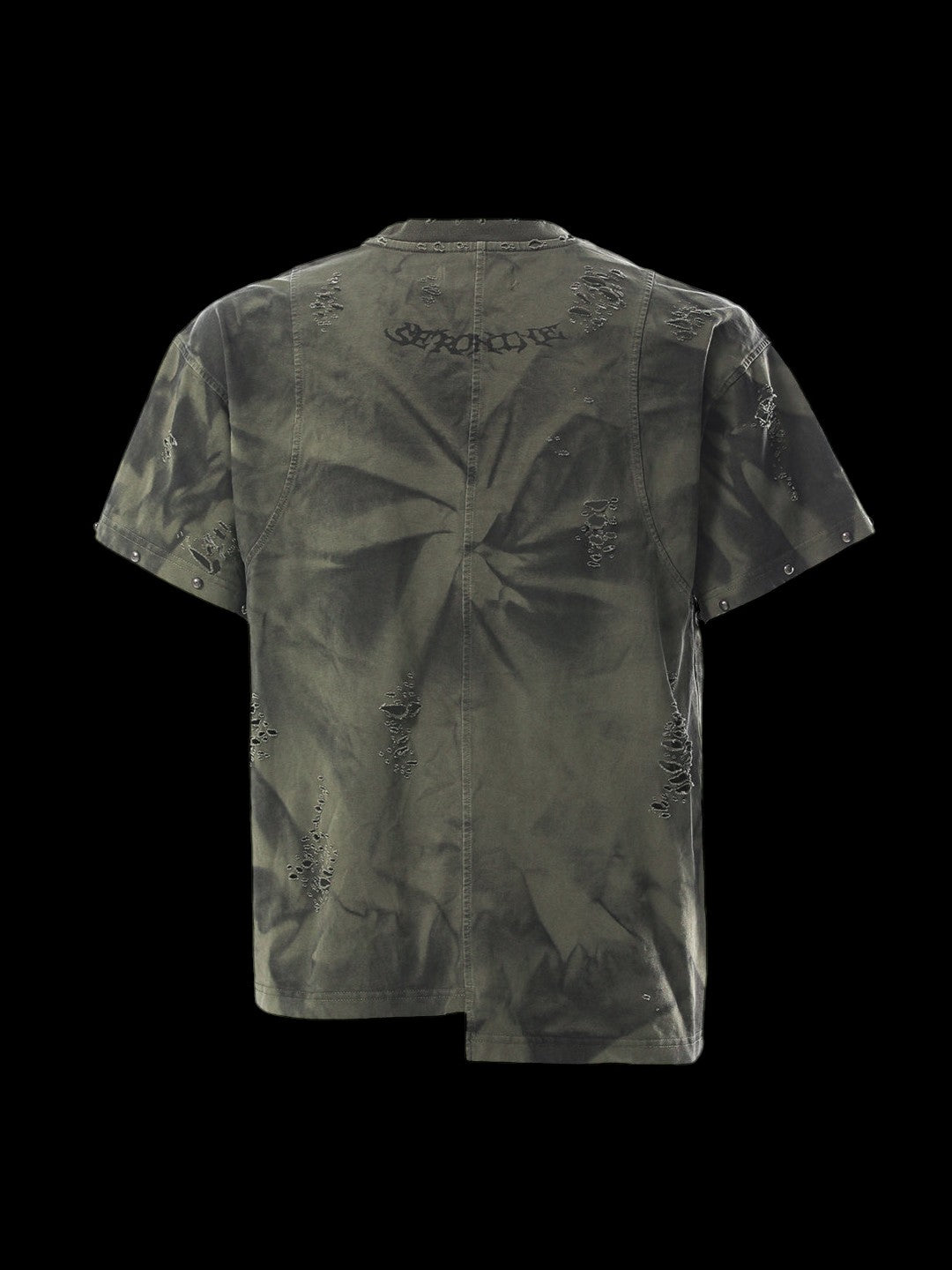 SERONINE SER-RAG3 Thorn Mutant Distressed Graphic Tee - back flat lay