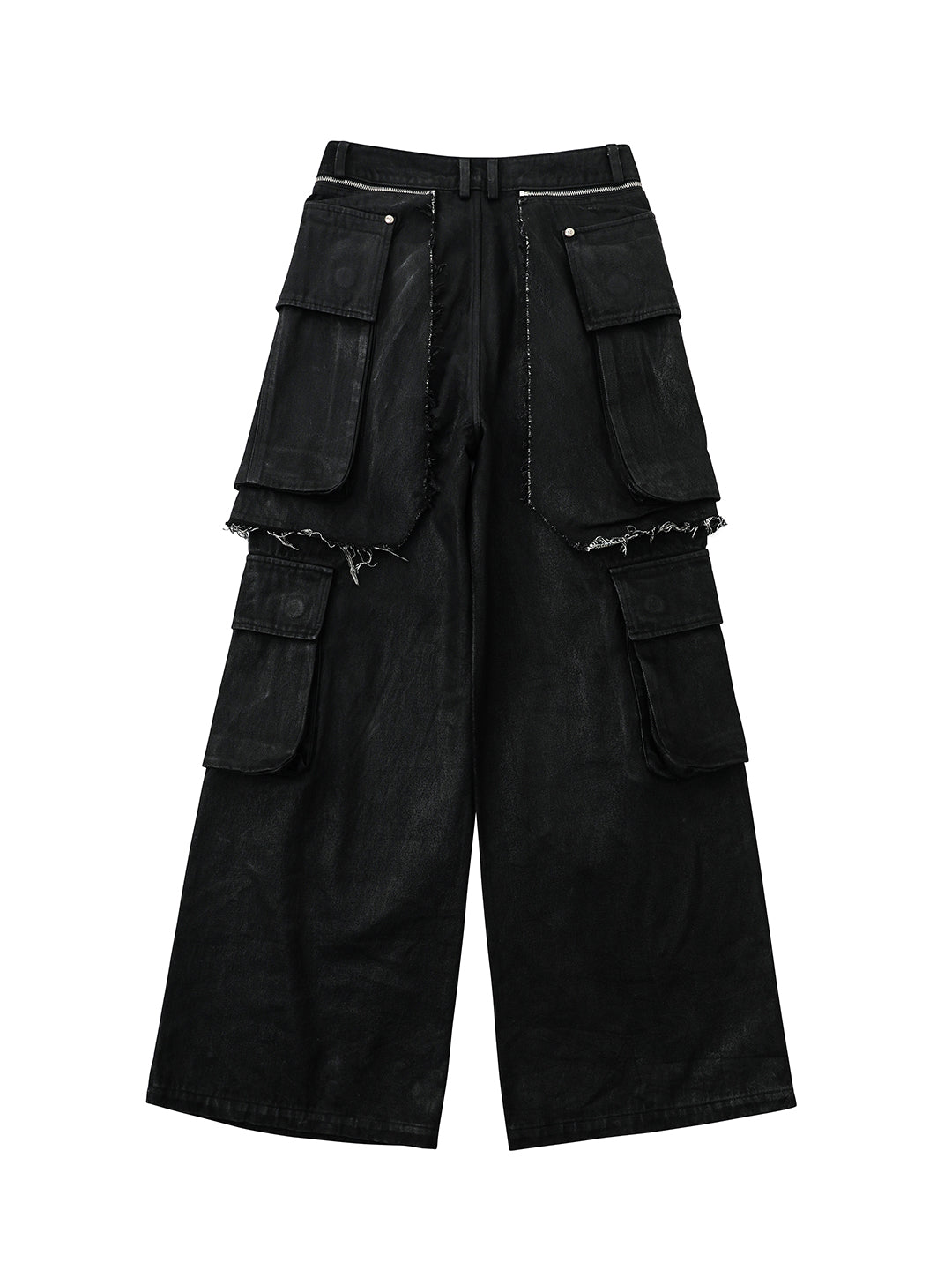 VAR-47｜Hinge Form · Wax-Brushed Layered Denim Pants