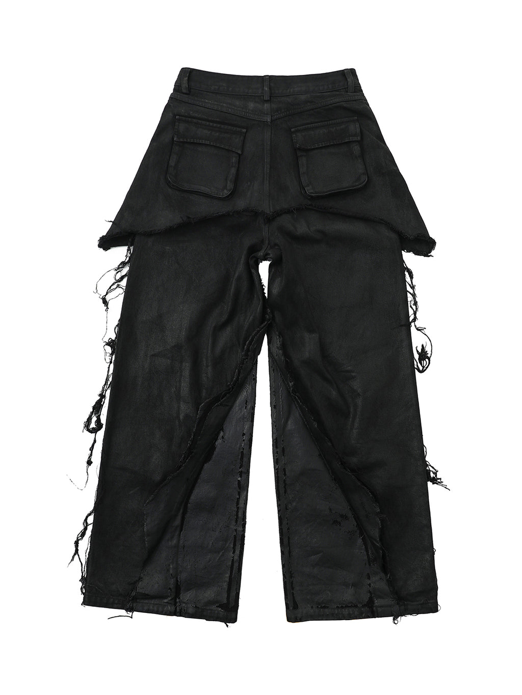 VAR-46｜Oathbreak · Blackfilm Wax-Crack Denim Pants