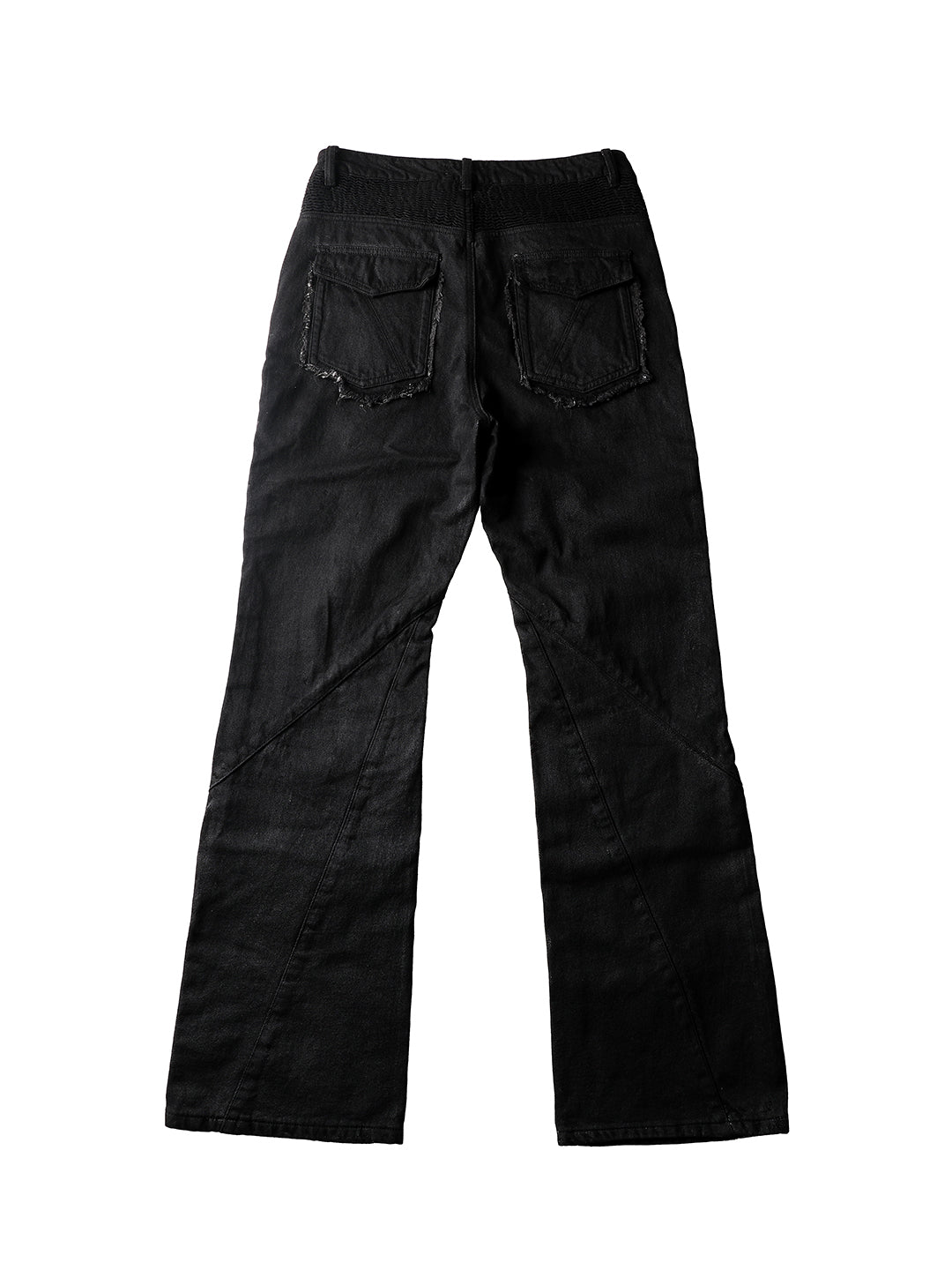 CTX-54 Wax-Coated Fringe Zip Denim Pants