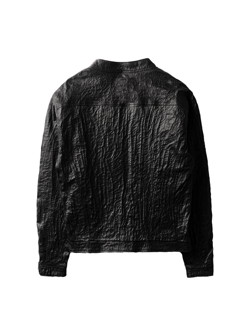 CTX-51 Waxed Texture Crackle Double-Zip Jacket product image