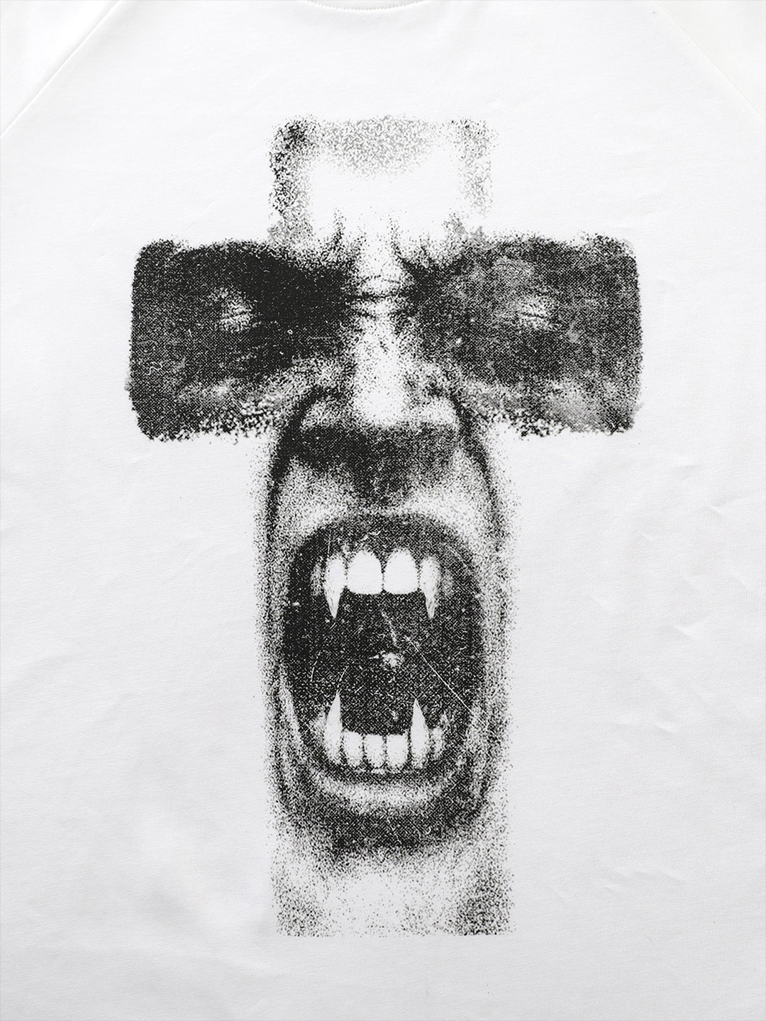 SERONINE SER-GUIL Spinal Guilt Spiked Graphic Tee - portrait print close-up