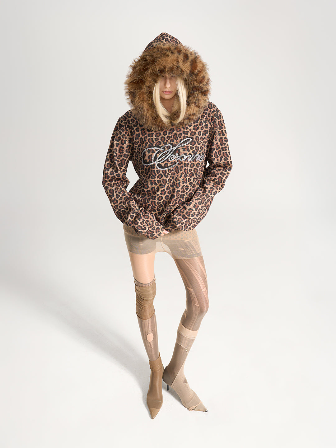 VAR-40｜Predator Leopard · Faux-Fur Hood Hoodie