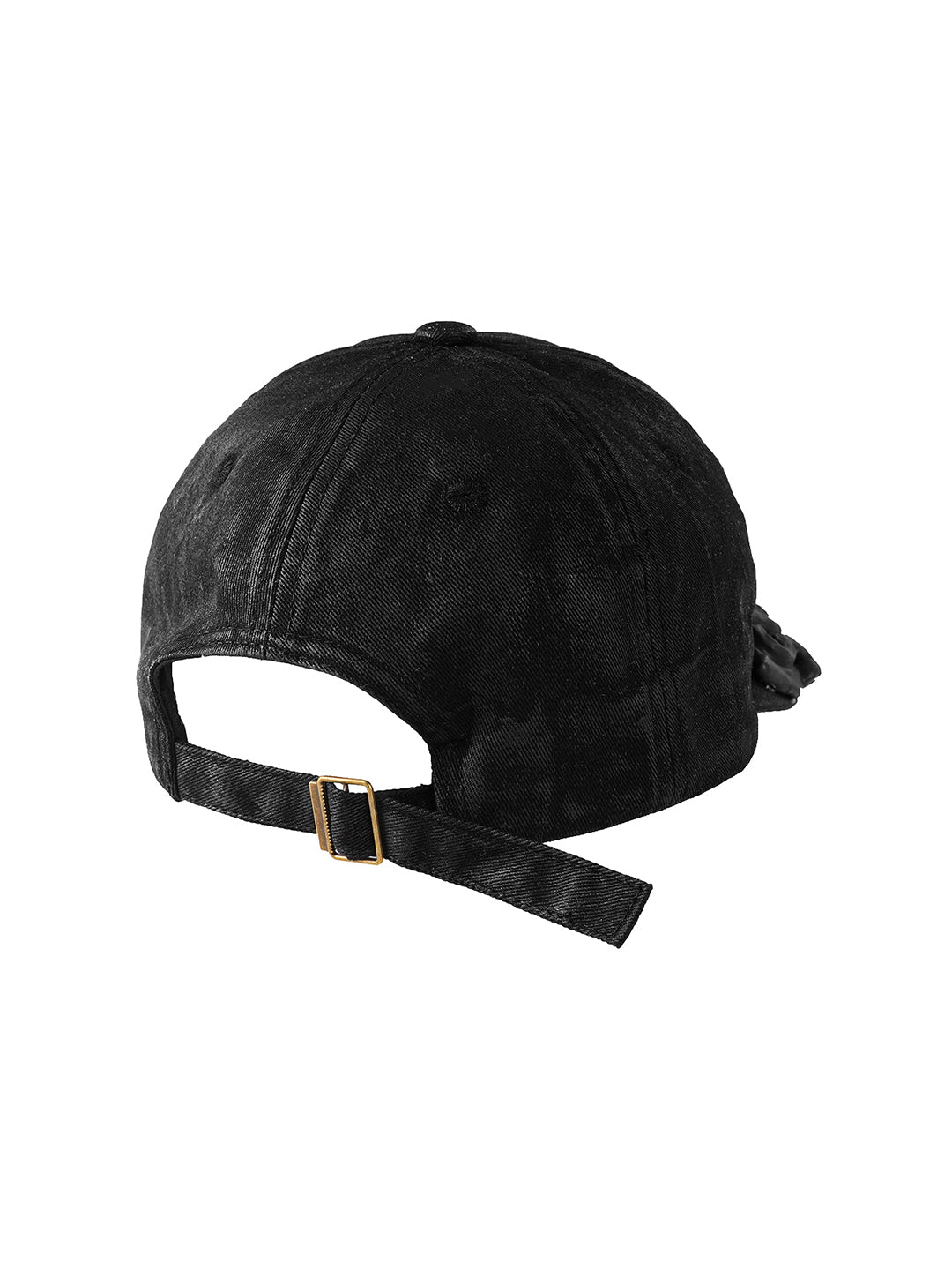 SERONINE CTX-56 wax-coated black curved brim cap with SLA resin 3D logo