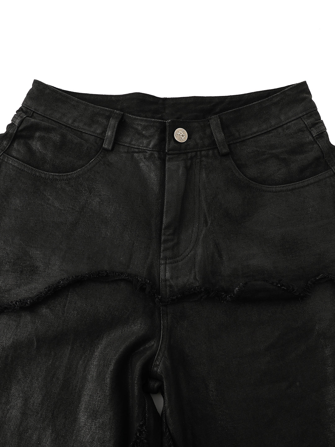 VAR-46｜Oathbreak · Blackfilm Wax-Crack Denim Pants