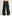SERONINE VAR-47 Black Wax-Brushed Layered Wide-Leg Jeans - front fit on studio model