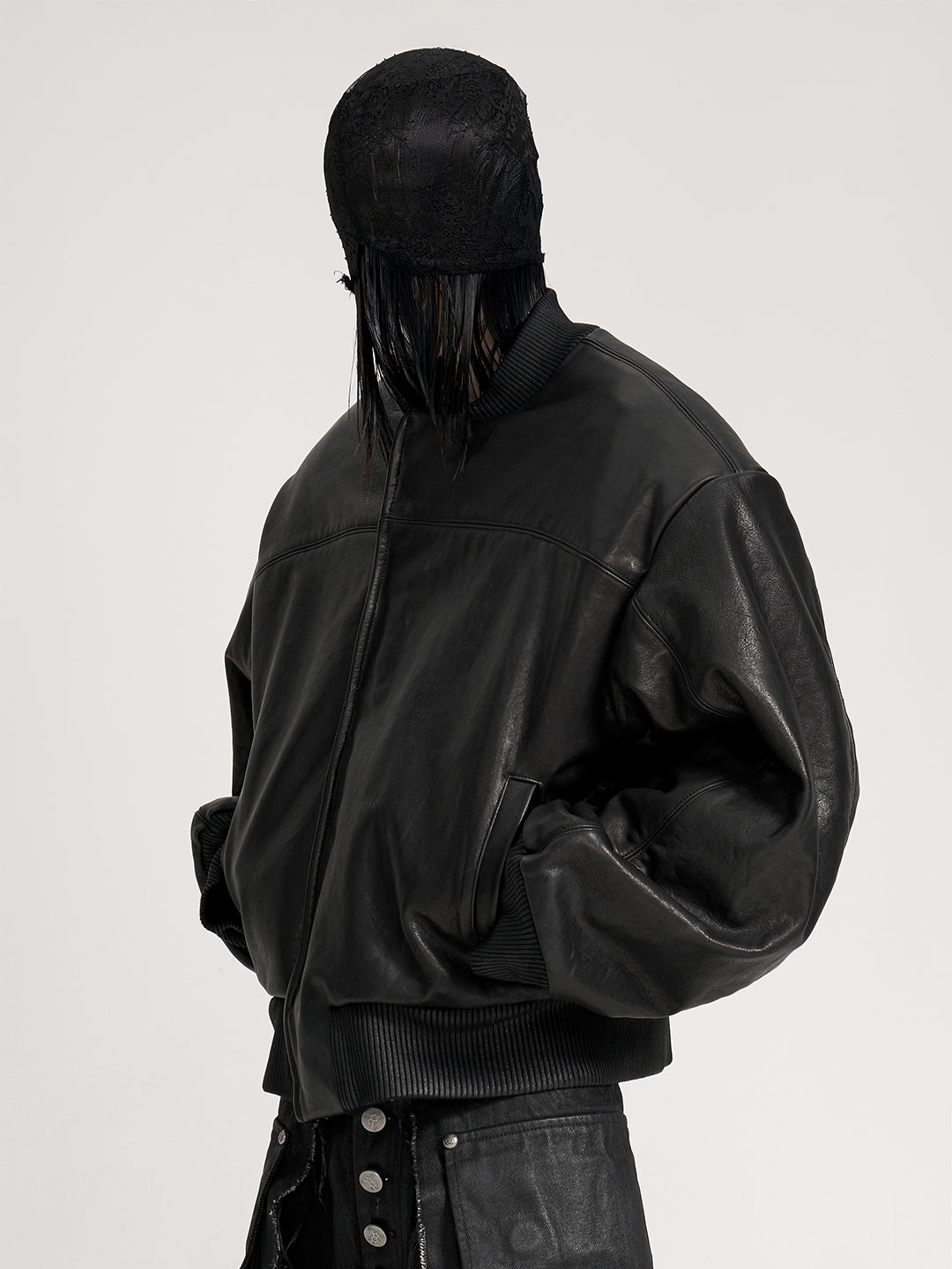 VAR-45｜Rift Form · Zip-Sleeve Leather Bomber