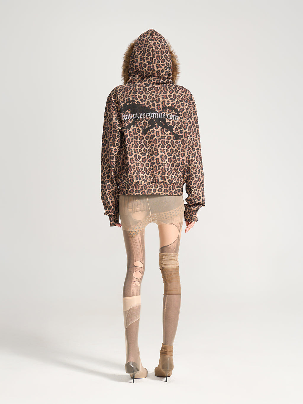 VAR-40｜Predator Leopard · Faux-Fur Hood Hoodie