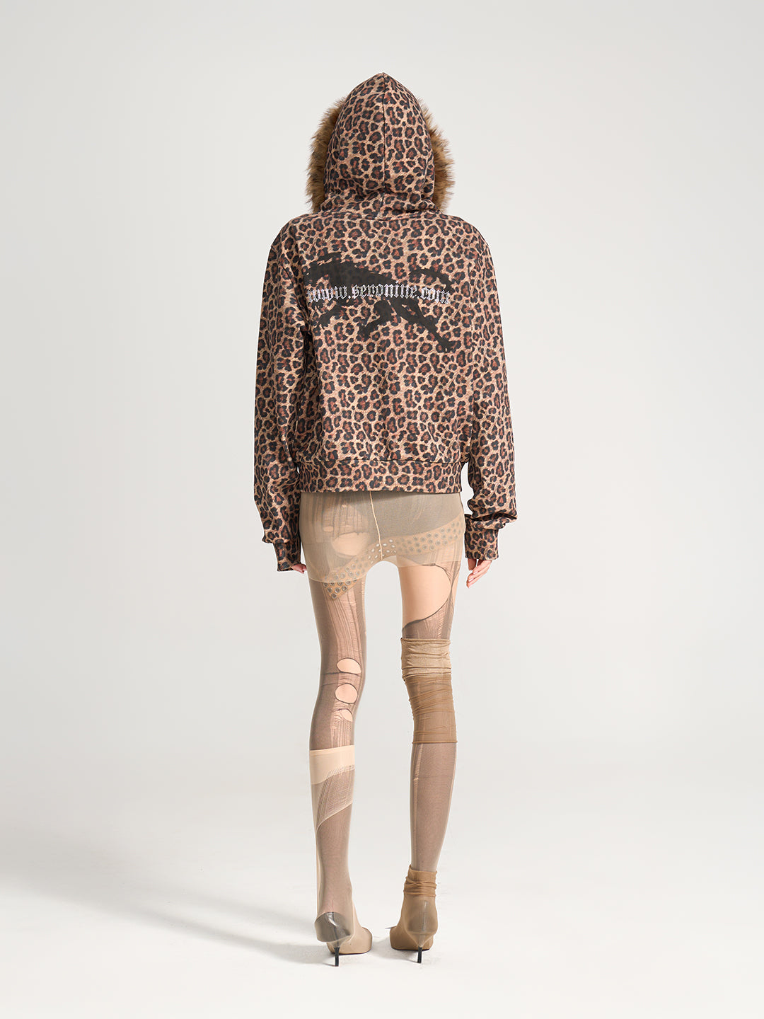VAR-40｜Predator Leopard · Faux-Fur Hood Hoodie