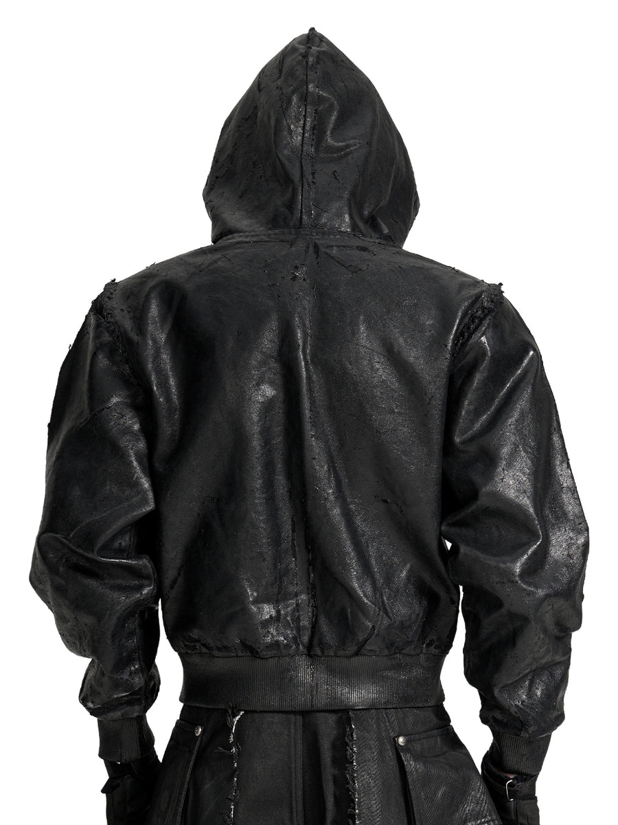 VAR-44｜Molting Shell · Coated-Canvas Zip Hoodie