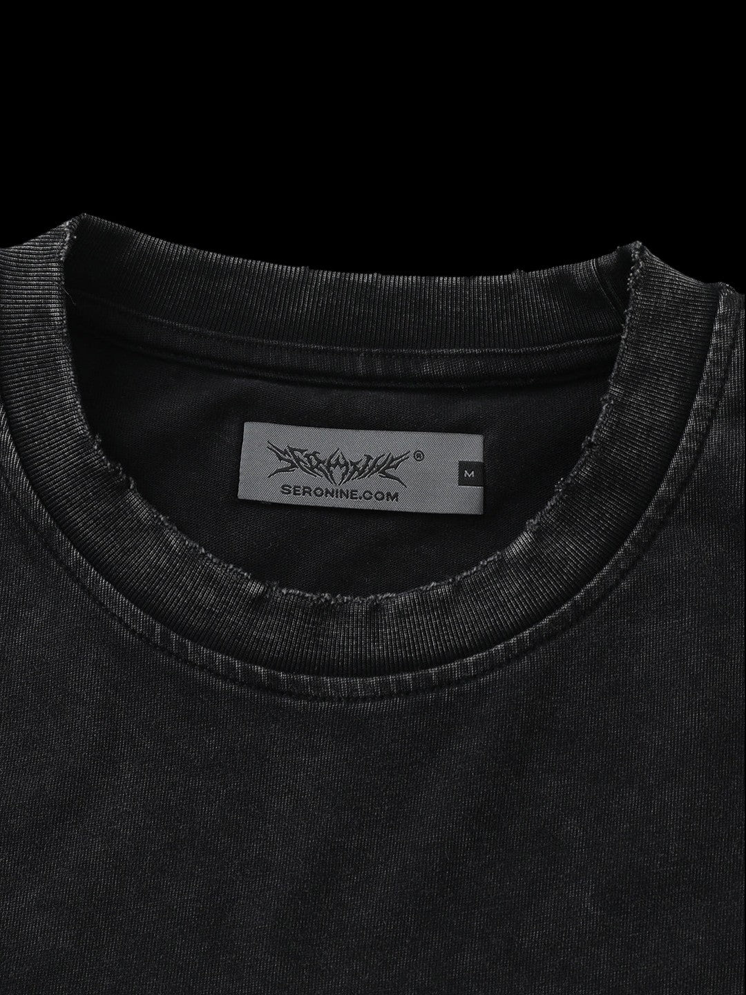 SERONINE SER-OBS3 Laceration Observer Cutout Graphic Tee - neckline and label detail