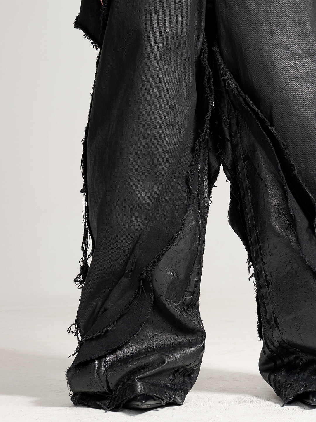 VAR-46｜Oathbreak · Blackfilm Wax-Crack Denim Pants