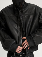 VAR-45｜Rift Form · Zip-Sleeve Leather Bomber