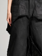 VAR-46｜Oathbreak · Blackfilm Wax-Crack Denim Pants