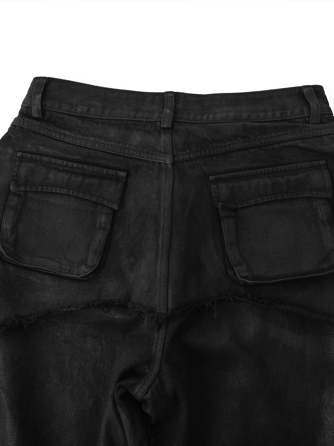 VAR-46｜Oathbreak · Blackfilm Wax-Crack Denim Pants