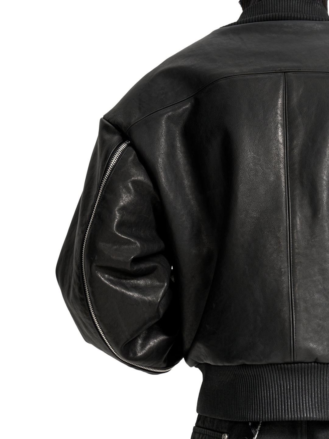 VAR-45｜Rift Form · Zip-Sleeve Leather Bomber