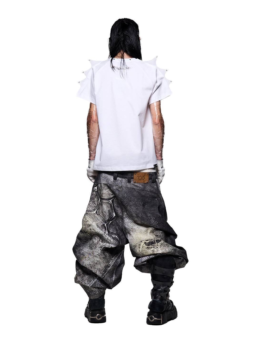 product angle 13 of SERONINE SER-GUIL white graphic tee for white graphic tee men styling